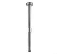 Tubo de extensión ajustable de acero inoxidable de 35 a 60 cm diseñado para una fácil fijación a cabezales de ducha estándar que ofrece una posición de ducha personalizada (cepillado)