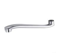 Tubo de extensión de acero inoxidable para grifo, pieza de repuesto recubierta de cromo para reparación de cocina y baño, fácil instalación, 18/22/25 cm (25 cm)