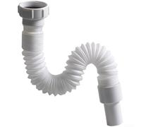 Tubo de extensión de drenaje de fregadero de polipropileno con rosca hembra de 45 mm y estructura flexible para una gestión suave del flujo de agua