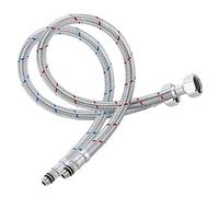 Tubo de extensión de manguera trenzado de acero inoxidable con resistencia superior para conexión flexible de agua, altos flujos, cocina, baño, jardín