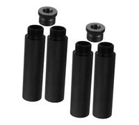 Tubo de Extensión de Micrófono 5/8 a 3/8, Aleación de Aluminio | 4 Piezas, Color Negro, Conversión Rápida de Rosca, para Grabación y Configuración de Audio Profesional