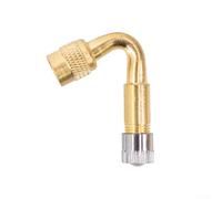Tubo de extensión de válvula de aire 45° 135° latón para scooter bicicleta monociclo motocicleta neumático con aleación de aluminio resistente al óxido inflador adaptador, 4,3 x 2,5 cm/5,6 x 4 cm