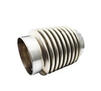 Tubo De Extremo Escape Salida Doble Directo Plata 1 Unidad De Fuelle Flexible Para Tubo Escape Coche Universal Acero Inoxidable Entrada 51Mm 63Mm 76Mm(Inlet 51mm)