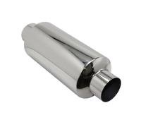 Tubo De Extremo Escape Salida Doble Directo Plata 51mm 57mm 63mm 70mm 76mm Tubo Intermedio Universal Para Silenciador De Escape De Coche(Ength 500mm 70MM)