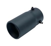 Tubo De Extremo Escape Salida Doble Directo Plata Sistema Escape Fibra Carbono Para Coche Silenciador Grueso Punta Tubo Universal 70Mm Piezas Exteriores Acero Inoxidable(Black round330)