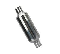 Tubo De Extremo Escape Salida Doble Directo Plata Sistemas Tubos Escape Silenciadores Acero Inoxidable Plateados 51Mm 57Mm 63Mm 76Mm Punta Modificada Universal Para Coche(63x101x63)