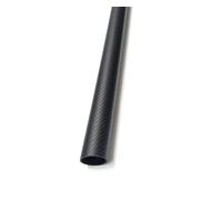Tubo de fibra carbono 500mm, Material compuesto alta dureza, tubo mate sarga 3K, OD*ID*L, 1 ud(17x15x500mm)