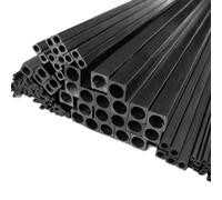 Tubo de fibra carbono, tubo cuadrado, 500 mm longitud, varios tamaños, paquete 2-4(2 piezas 8x8x5 mm)(4pcs 5x5x3.5mm 500mm)
