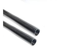 Tubo de Fibra de Carbono, 3K Carbon Fiber Tubes Round Pipes Tubing Full High Strength Hollow for RC Airplane Drones Quadcopters 2PCs,Twill Matte,36mmx34mmx500mm(Plain Matte,36mmx34mmx500mm)