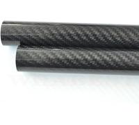 Tubo de fibra de carbono, Carbon Fiber Tube 3K 10-20mm OD x 1000mm Length Black Composite RC DIY Pack of 2(2pc 12 * 11 * 1000mm Glossy)