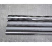 Tubo de fibra de carbono, Carbon Fiber Tube 3K 32mm-114mm OD Multiple Sizes 1000mm For RC Drones Bicycles Robotics Industrial(1PC 26 * 24 * 1000mm Glossy)