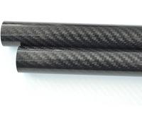 Tubo de fibra de carbono, Carbon Fiber Tube 3K 32mm-114mm OD Multiple Sizes 1000mm For RC Drones Bicycles Robotics Industrial(1PC 25 * 22 * 1000mm Glossy)
