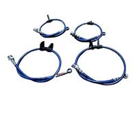 Tubo de freno de automóvil De Latiguillos Freno Trenzados Delanteros Y Traseros Acero Inoxidable, Compatibles Con Honda CRX Si 1.5L .6L 1988 1989 1990 1991 Línea de freno manguera tubo(Blue)