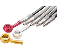 Tubo de freno de trenza de acero de alta presión transparente 39 cm (15-3/8")...