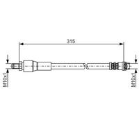 Tubo de freno flexible 1 987 476 032 BOSCH para RENAULT OPEL