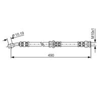 Tubo de freno flexible 1 987 476 076 BOSCH para TOYOTA LEXUS HYUNDAI