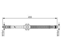 Tubo de freno flexible 1 987 476 126 BOSCH para RENAULT MEGANE II Station Wagon