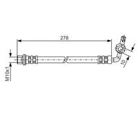 Tubo de freno flexible 1 987 476 127 BOSCH para TOYOTA RAV 4 I RAV 4 I Cabrio