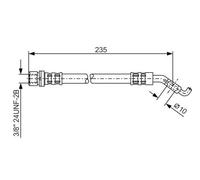 Tubo de freno flexible 1 987 476 207 BOSCH para TOYOTA COROLLA COROLLA Sedán
