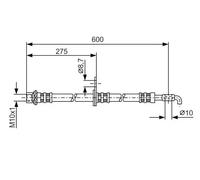 BOSCH Latiguillo de freno para TOYOTA: Corolla, Corolla Verso, Avensis (Ref: 1 987 476 229)