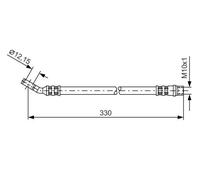 Tubo de freno flexible 1 987 476 365 BOSCH para OPEL SAAB