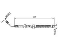Tubo de freno flexible 1 987 476 372 BOSCH para PEUGEOT CITROËN