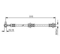 Tubo de freno flexible 1 987 476 376 BOSCH para NISSAN X-TRAIL I