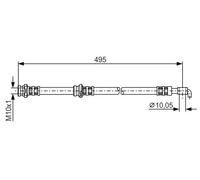 Tubo de freno flexible 1 987 476 401 BOSCH para NISSAN X-TRAIL I