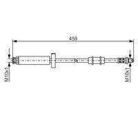Tubo de freno flexible 1 987 476 462 BOSCH para CITROËN PEUGEOT FIAT