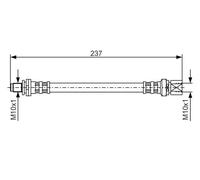 Tubo de freno flexible 1 987 476 564 BOSCH para OPEL SAAB