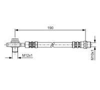 Tubo de freno flexible 1 987 476 719 BOSCH para VW PASSAT B5 PASSAT B5 Variant