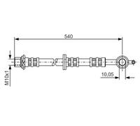 Tubo de freno flexible 1 987 476 837 BOSCH para TOYOTA YARIS YARIS VERSO