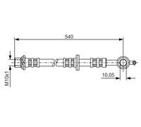 Tubo de freno flexible 1 987 476 838 BOSCH para TOYOTA YARIS YARIS VERSO