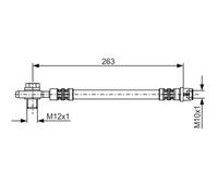 Tubo de freno flexible 1 987 476 944 BOSCH para AUDI SEAT