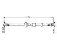 Tubo de freno flexible 1 987 481 059 BOSCH para VOLVO C70 II Descapotable S40 II