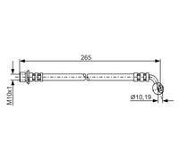 Tubo de freno flexible 1 987 481 127 BOSCH para TOYOTA LEXUS