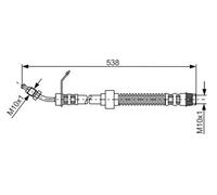 Tubo de freno flexible 1 987 481 151 BOSCH para RENAULT OPEL NISSAN