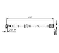 Tubo de freno flexible 1 987 481 384 BOSCH para CHEVROLET DAEWOO