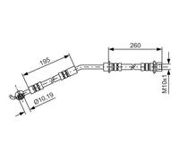 Tubo de freno flexible 1 987 481 408 BOSCH para TOYOTA DAIHATSU