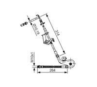 Tubo de freno flexible 1 987 481 427 BOSCH para CITROËN PEUGEOT