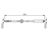 Tubo de freno flexible 1 987 481 452 BOSCH para FORD KUGA I KUGA I VAN