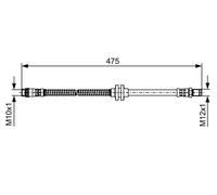Tubo de freno flexible 1 987 481 496 BOSCH para RENAULT MEGANE II Station Wagon