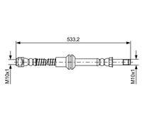 Tubo de freno flexible 1 987 481 609 BOSCH para MERCEDES-BENZ CLASE E CLS
