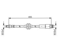 Bosch Latiguillo de freno 1 987 481 671 delantero FIAT Punto/Doblo/500, Jeep Renegade, Opel Combo
