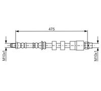 Tubo de freno flexible 1 987 481 678 BOSCH para BMW X1
