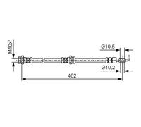 Tubo de freno flexible 1 987 481 A46 BOSCH para FORD RANGER