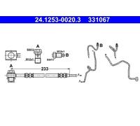 Latiguillo de freno ATE 24.1253-0020.3, derecha
