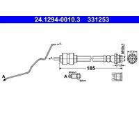 Tubo de freno flexible 24.1294-0010.3 ATE para FORD MONDEO IV Turnier MONDEO IV
