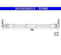 Tubo de freno flexible 24.5102-0353.3 ATE para FORD TOURNEO CUSTOM V362 Autobús
