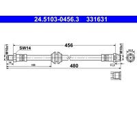 Latiguillo de freno ATE 24.5103-0456.3